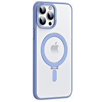 Newface iPhone 14 Pro Kılıf Mudo Mat Magneticsafe Kapak - Sierra Blue