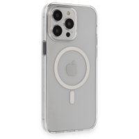 Newface iPhone 14 Pro Kılıf Tron Şeffaf Magsafe Kapak - Şeffaf