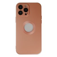 Newface iPhone 14 Pro Kılıf Vamos Lens Silikon - Turuncu