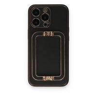Newface iPhone 14 Pro Max Kılıf Coco Elit Kapak - Siyah