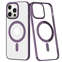 Newface iPhone 14 Pro Max Kılıf Element Magneticsafe Sert Kapak - Derin Mor