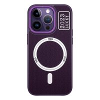 HDD iPhone 14 Pro Max Kılıf HBC-157 Granada Magneticsafe Kapak - Derin Mor