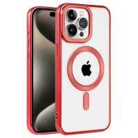 Newface iPhone 14 Pro Max Kılıf Kronos Magsafe Kapak - Kırmızı