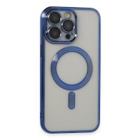 Newface iPhone 14 Pro Max Kılıf Kross Magneticsafe Kapak - Lacivert