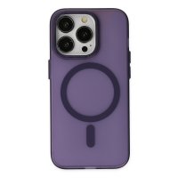 Newface iPhone 14 Pro Max Kılıf Lodos Magneticsafe Mat Kapak - Mor