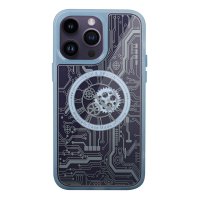 Newface iPhone 14 Pro Max Kılıf Magic Magneticsafe Silikon - Sierra Blue