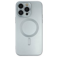 Newface iPhone 14 Pro Max Kılıf Moshi Lens Magneticsafe Silikon - Sierra Blue