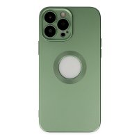 Newface iPhone 14 Pro Max Kılıf Vamos Lens Silikon - Yeşil