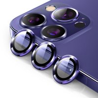 Newface iPhone 14 Pro Max Kuzoom Metal Kamera Lens - Derin Mor