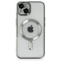 Newface iPhone 15 Kılıf Kross Magneticsafe Kapak - Gümüş