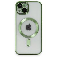 Newface iPhone 15 Kılıf Kross Magneticsafe Kapak - Koyu Yeşil