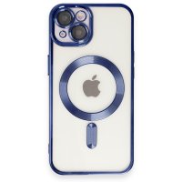 Newface iPhone 15 Kılıf Kross Magneticsafe Kapak - Lacivert