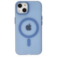 Newface iPhone 15 Kılıf Lodos Magneticsafe Mat Kapak - Sierra Blue