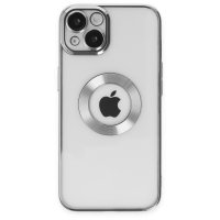 Newface iPhone 15 Kılıf Slot Silikon - Gümüş