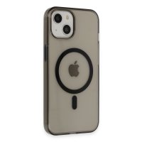 Newface iPhone 15 Kılıf Tron Şeffaf Magsafe Kapak - Siyah