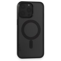 Newface iPhone 15 Pro Kılıf Erozi Magsafe Kapak - Siyah