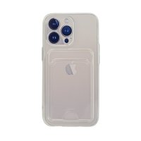 Newface iPhone 15 Pro Kılıf Kart Şeffaf Silikon - Şeffaf