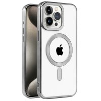 Newface iPhone 15 Pro Kılıf Kronos Magsafe Kapak - Titanyum Gri