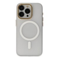 Newface iPhone 15 Pro Kılıf Lodos Magneticsafe Mat Kapak - Şeffaf