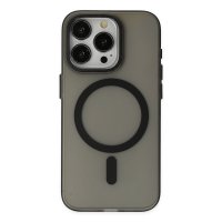 Newface iPhone 15 Pro Kılıf Lodos Magneticsafe Mat Kapak - Siyah