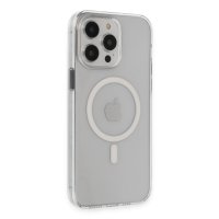 Newface iPhone 15 Pro Kılıf Tron Şeffaf Magsafe Kapak - Şeffaf