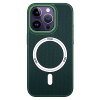 HDD iPhone 15 Pro Max Kılıf HBC-157 Granada Magneticsafe Kapak - Koyu Yeşil