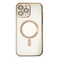Newface iPhone 15 Pro Max Kılıf Kross Magneticsafe Kapak - Gold