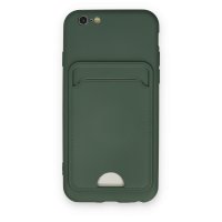 Newface iPhone 6 Kılıf Kelvin Kartvizitli Silikon - Koyu Yeşil
