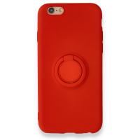 Newface iPhone 6 Kılıf Viktor Yüzüklü Silikon - Kırmızı