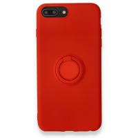 Newface iPhone 7 Plus Kılıf Viktor Yüzüklü Silikon - Kırmızı