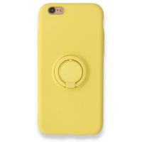Newface iPhone 7 Kılıf Viktor Yüzüklü Silikon - Sarı