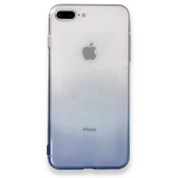 Newface iPhone 8 Plus Kılıf Lüx Çift Renkli Silikon - Siyah