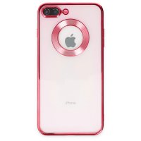 Newface iPhone 8 Plus Kılıf Slot Silikon - Kırmızı