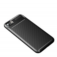 Newface iPhone SE 2020 Kılıf Focus Karbon Silikon - Siyah