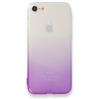 Newface iPhone SE 2020 Kılıf Lüx Çift Renkli Silikon - Mor