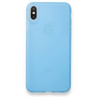 Newface iPhone XS Max Kılıf Hopi Silikon - Mavi