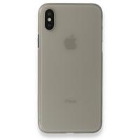 Newface iPhone XS Kılıf PP Ultra İnce Kapak - Gri