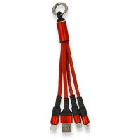 Newface JKX37 3in1 USB Kablo - Kırmızı