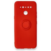 Newface LG K41S Kılıf Viktor Yüzüklü Silikon - Kırmızı
