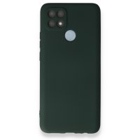 Newface Oppo A15S Kılıf First Silikon - Koyu Yeşil
