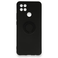 Newface Oppo A15S Kılıf Viktor Yüzüklü Silikon - Siyah
