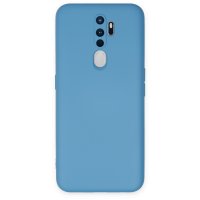 Newface Oppo A5 2020 Kılıf Nano içi Kadife Silikon - Mavi