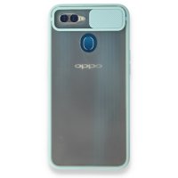 Newface Oppo A5S Kılıf Palm Buzlu Kamera Sürgülü Silikon - Turkuaz