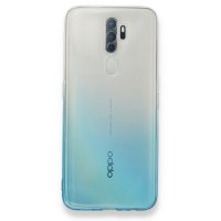 Newface Oppo A5 2020 Kılıf Lüx Çift Renkli Silikon - Turkuaz