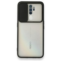 Newface Oppo A9 2020 Kılıf Palm Buzlu Kamera Sürgülü Silikon - Siyah