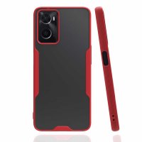 Newface Oppo A96 Kılıf Platin Silikon - Kırmızı