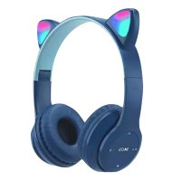 Newface P47M Kablosuz Kedi Kulaklık - Mavi