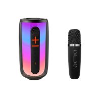 Newface Pluse 6 Mikrofonlu RGB Kablosuz Hoparlör - Siyah