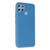 Newface Realme C15 Kılıf Nano içi Kadife Silikon - Mavi