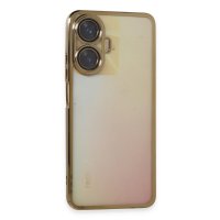 Newface Realme C55 Kılıf Razer Lensli Silikon - Gold